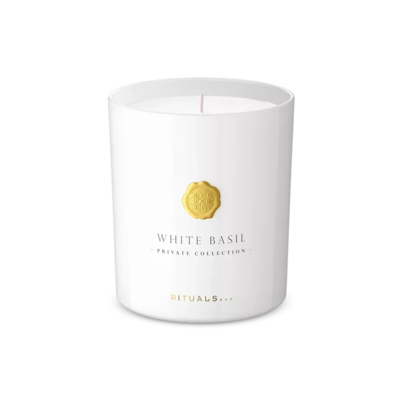 White Basil Scented Candle